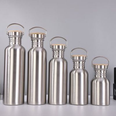 Αγορά 350ml 500ml 600ml Oem Odm Μονό τοίχωμα μπουκάλι νερού από ανοξείδωτο χάλυβα χωρίς BPA online manufacture