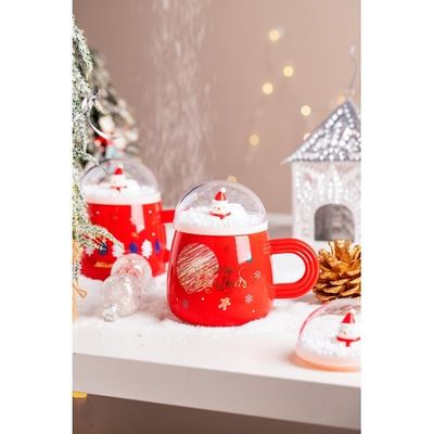 Αγορά 500ml 16oz BPA δωρεάν κάλυμμα Χριστούγεννα Χιονόγειο Κούπα Καφέ Custom Κερματικές Κούπες με τον Άγιο Βασίλη και το χριστουγεννιάτικο δέντρο Σχεδιασμός άνετο χειριστήριο online manufacture
