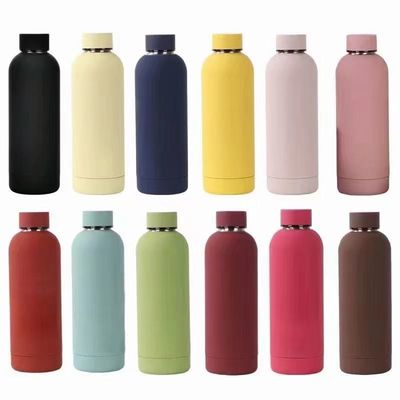 Αγορά 350/500/750/1000ML Περιβαλλοντικά φιλικό μονωμένο επαναχρησιμοποιήσιμο ατσάλι ατσάλινο γυμναστήριο μπουκάλι νερού 1 λίτρο αθλητικά μεταλλικά μπουκάλια νερού προστασία του περιβάλλοντος online manufacture