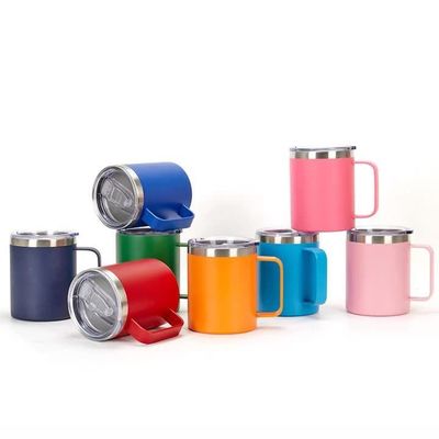 Αγορά 360 ml BPA δωρεάν απομονωμένη κούπα από ανοξείδωτο χάλυβα με λαβή και κάλυμμα απομονωμένη κούπα για κάμπινγκ μείνετε ζεστά ή κρύα ιδανικό για καθημερινή χρήση online manufacture