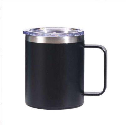 Αγορά 14oz από ανοξείδωτο χάλυβα ταξιδιωτικό μπουκάλι καφέ με μονωμένο σκελετό Custom Logo Κύπελλο κρασιού Κύπελλο καφέ κενού με λαβή online manufacture