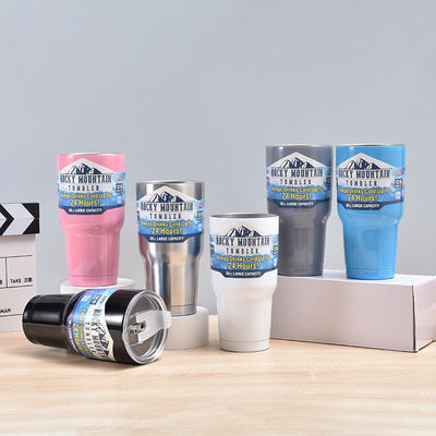 Αγορά 30 Oz Tumbler Με Κέπα και Φέτος Διπλό Τείχος Απομονωμένο από ανοξείδωτο χάλυβα Αδιάβροχο Θερμικό Καφέ Tumbler Ταξιδιωτική Κούπα Για Ψυχρά και Ζεστά Ποτά Ταξιδιωτικό Κύπελλο Ασημένιο online manufacture