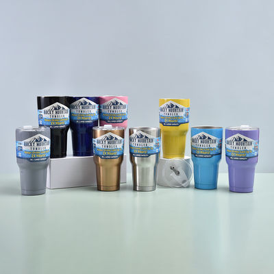 Αγορά Μαγικό βουνό tumbler με κάλυμμα και άχυρο, 30oz ατσάλινα tumblers χύδην, διπλό τοίχωμα κενό απομονωμένο φλιτζάνι καφέ για κρύα και ζεστά ποτά, ταξίδι θερμική tumblers κύπελλο online manufacture
