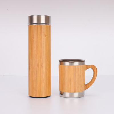 Αγορά 500 ml Custom Logo Βαμβάκι ίνες ξύλινο μπουκάλι ποτού με φίλτρο κύπελλο κενό μπουκάλια νερό μπουκάλι με κάλυμμα βαμβάκι τσάι infuser online manufacture
