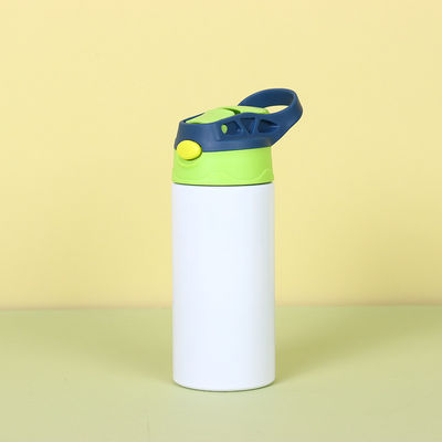 Αγορά 12oz Sublimation Blanks Sippy Cup Sublimation Tumblers για παιδιά Ατσάλι από ανοξείδωτο χάλυβα Απομονωμένο μπουκάλι νερού για βρέφη με στεγανό καπάκι από άχυρο και λαβή online manufacture
