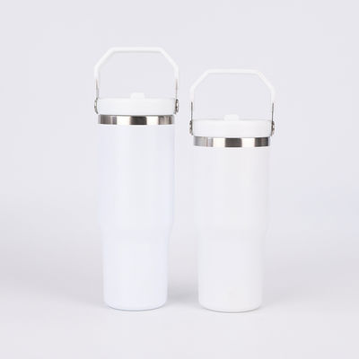 Αγορά 20 Oz Tumbler με λαβή, μονωμένο Tumbler με κάλυμμα και στρίψιμο Straw Leak Proof Double Wall Stainless Steel Vacuum Travel Coffee Mug μονωμένο μπουκάλι νερού θερμικό φλιτζάνι online manufacture