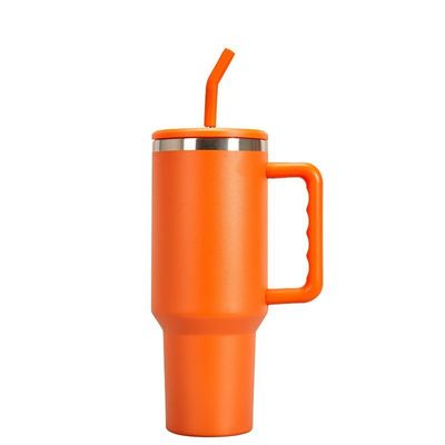 Αγορά Ποτήρι αυτοκινήτου 40oz Χέρι μονωμένο 304 ανοξείδωτο χάλυβα Μεγάλη χωρητικότητα κρύο-κρατώντας Sipper παγωτή ποτήρι online manufacture