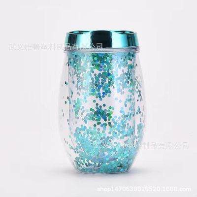 Αγορά Amazon U-shaped 12oz Ποτήρι Κρασιού Θήκη Αυγού Διπλής Στρώσης Φορητό Πλαστικό Ποτήρι Ποτό Νερού για Εξωτερικούς Χώρους online manufacture