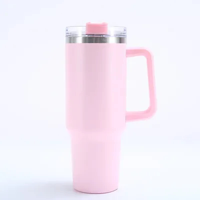 Αγορά 40 Oz Ατσάλινο Tumbler με λαβή και άχυρο επαναχρησιμοποιήσιμο μονωμένο Tumbler ταξιδιωτικό κύπελλο κρατά τα ποτά κρύα για τον σύζυγο Ταξιδιωτικά Δώρα Γραφείου διαδικτυακή κατασκευή