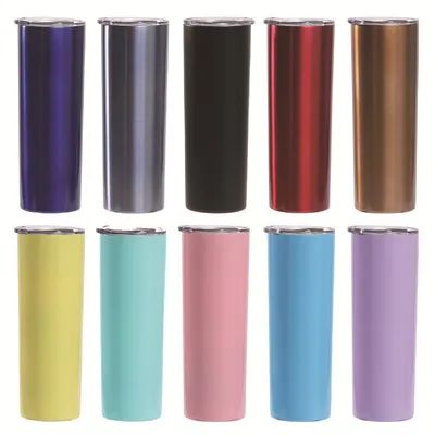 Αγορά 20 Oz Skinny Sublimation Blanks από ανοξείδωτο χάλυβα Skinny Tumbler με κάλυμμα και άχυρο Double Wall Vacuum Isolated Sublimation Tumblers διαδικτυακή κατασκευή