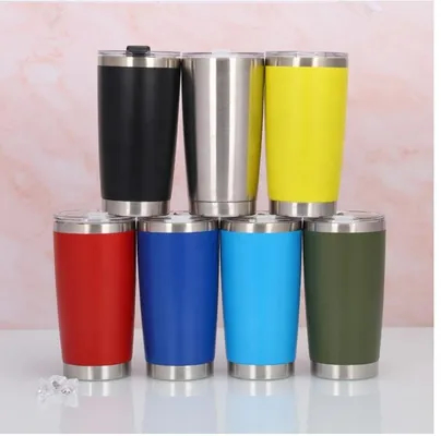 Αγορά Προσαρμοσμένο λογότυπο Powder Coated Stainless Steel Tumbler Regular 2025 Wholesale Bulk Custom 20 Oz Powder διαδικτυακή κατασκευή