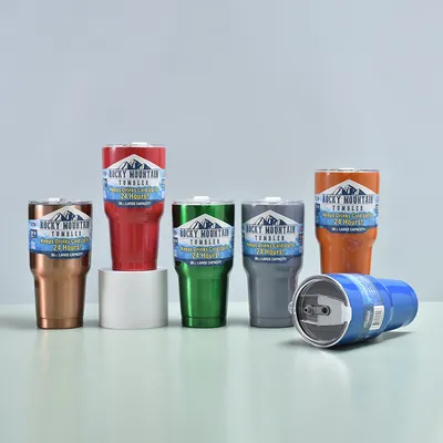 Αγορά 30oz ατσάλινο καφέ, διπλό τοίχωμα μονωμένο μπουκάλι μπύρας αμερικανικό ποτήρι αυτοκινήτου 30oz υπεριώδης επικάλυψη πάγο ποτήρι αφεντικό για ταξίδια αυτοκινήτου διαδικτυακή κατασκευή