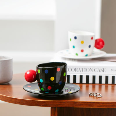 Αγορά Δημιουργικά Κεραμικά Φλιτζάνια και Πιάτα Πολύχρωμα Φλιτζάνια Καφέ με πουά Υψηλής Αισθητικής Φλιτζάνια Γραφείου Φλιτζάνια Ποτών για το Σπίτι Ζευγαριών διαδικτυακή κατασκευή