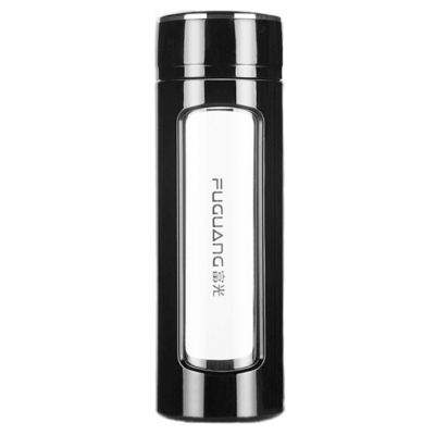 Αγορά Έλεγκτο φορητό μεγάλης χωρητικότητας διπλά γυάλινο μπουκάλι νερού τσαγιού πολλαπλής χρήσης 400ml Custom LOGO εκτύπωση διαρροή αδιάβροχο γυάλινο μπουκάλι ως δώρο διαδικτυακή κατασκευή