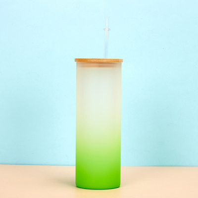 Αγορά 360/480ML 2Pack 16oz γυάλινο μπουκάλι νερού με κλίση παγωμένο γυαλί Sublimation μπουκάλι νερού με κάλυμμα από μπαμπού ελαφρύ υψηλή αντοχή διαδικτυακή κατασκευή