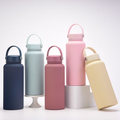 Αγορά New Stainless Steel Sports Water Bottle Large-capacity 1L American Wide-mouth Insulated Flask Portable Outdoor Customized Water Cup διαδικτυακή κατασκευή
