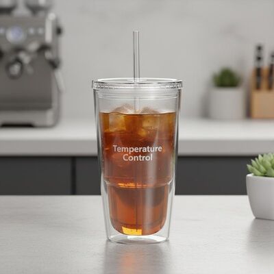 Αγορά Διπλό τοίχωμα πλαστικό Tumbler Διαφανές σχεδιασμό κυλίνδρου που εξασφαλίζει τον έλεγχο της θερμοκρασίας των ποτών Αδιάβλητο επαναχρησιμοποίητο και ελαφρύ διαδικτυακή κατασκευή