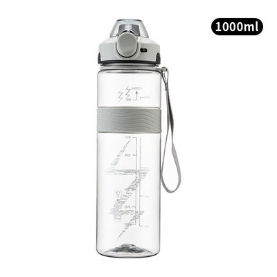 Ελαφρύ βάρος 1000 ml Διαυγές μπουκάλι νερού Tritan Bpa δωρεάν Φορητό πλαστικό χρώμα Μεγάλο μπουκάλι νερού αθλητισμού Διαφορετικά χρώματα για επιλογή