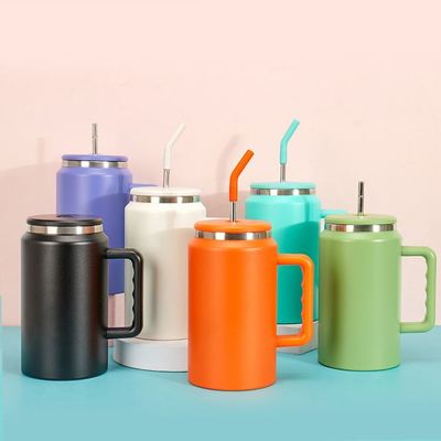 Προσαρμοσμένα χρώματα Τροφική ποιότητα 50 Oz Ατσάλινο Tumbler Vakuum Απομονωμένο καφέ Tumbler Χωρίς διάχυση Με λαγούμι χειριστή Κρατώντας το ποτό ζεστό κρύο 12-24 ώρες