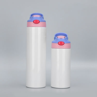 12oz Kids Skinny Tumbler Stainless Steel Sublimation Blank Tumbler With One Click Pop Up Straw And Handle Sublimation Cups For Drinks Ρούμπινο κάτω μέρος και συρρικνώνονται ταινίες DIY δώρο