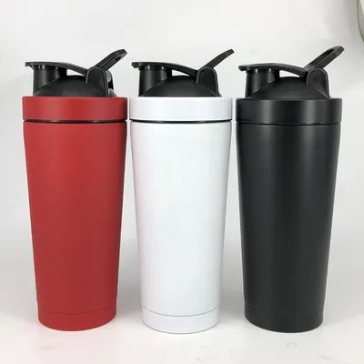 Φιάλο με καλώδιο ριψοκροτήματα πρωτεΐνης Φιάλο για πρωτεϊνικά μείγματα Ατσάλι από ανοξείδωτο χάλυβα Μεγάλο μεταλλικό φιάλο 25oz 739ml