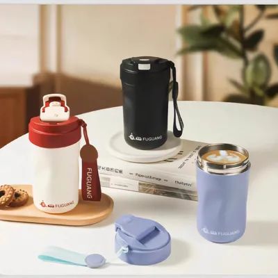 Διαρροή Proof Laser χαραγμένο από ανοξείδωτο χάλυβα Tumbler διαρροή Proof καφέ κούπα βίδα Top καφέ Tumbler για κάμπινγκ Ταξίδι πεζοπορία Αθλητική ενεργό