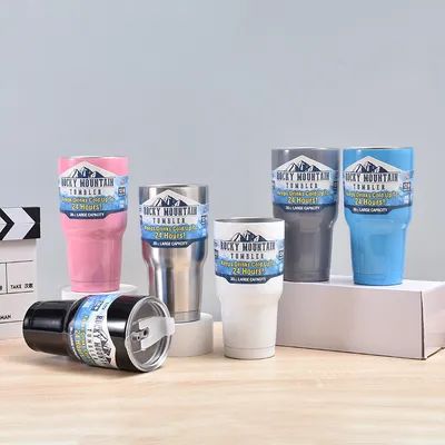 30 Oz Tumbler Με Κέπα και Φέτος Διπλό Τείχος Απομονωμένο από ανοξείδωτο χάλυβα Αδιάβροχο Θερμικό Καφέ Tumbler Ταξιδιωτική Κούπα Για Ψυχρά και Ζεστά Ποτά Ταξιδιωτικό Κύπελλο Ασημένιο