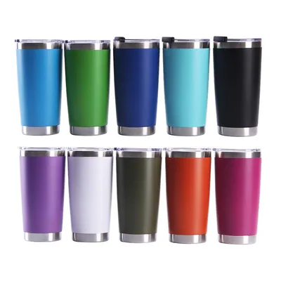 Χονδρικό 20oz διπλό τοίχωμα κενό μονωμένο tumbler ανοξείδωτο χάλυβα αυτοκίνητο ταξίδι καφέ κούπες με καπάκια