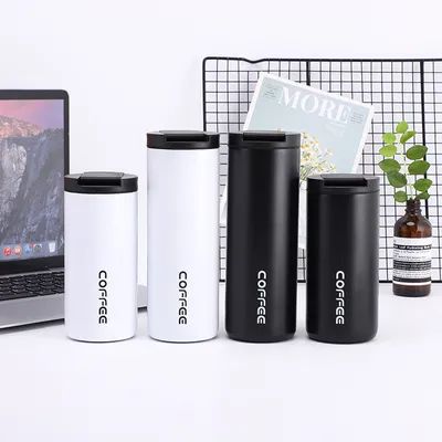 Απομονωμένη Κούπα Καφέ 14oz, 4 Pack Travel Coffee Tumbler, Vakuum Απομονωμένη Κούπα Καφέ Με Διαρροή Ασφαλής Κεφτέρι Κεφτέρι για Άνδρες και Γυναίκες Για Ζεστά & Ψυχρά Ποτά