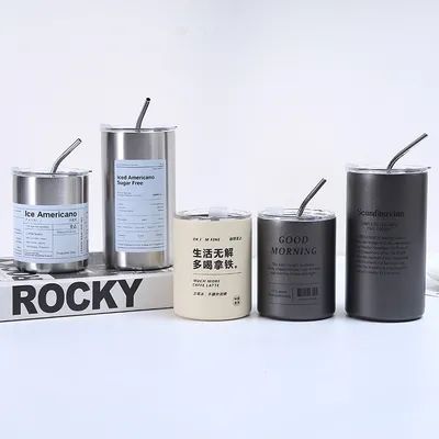 Τάμπλερ Ατσάλινο Κύπελλο Καφέ Απομόνωση Με Κέπα Και Φαλάκι Αμερικανικό Στυλ Φορητό Εξωτερικό Με Συνοδευτικό Φαλάκι Φαλάκι Σφραγισμένου Νερού Διπλό Φύλο Ταξιδιού