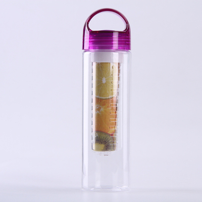 Αδιάβροχο 700ml 800ml μπουκάλι νερού Προσαρμοσμένη εκτύπωση BPA δωρεάν μονωμένο φρούτο Infuser μπουκάλι νερού 32 Oz Ιδανικό για εξωτερικά ταξίδια εύκολο καθαρισμό και συναρμολόγηση