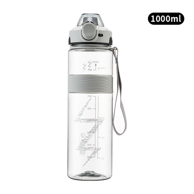 Ελαφρύ βάρος 1000 ml Διαυγές μπουκάλι νερού Tritan Bpa δωρεάν Φορητό πλαστικό χρώμα Μεγάλο μπουκάλι νερού αθλητισμού Διαφορετικά χρώματα για επιλογή