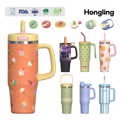 Amazon Διασυνοριακό Κύπελλο Αυτοκινήτου 30oz/40oz/50oz Προσαρμοσμένο Κύπελλο Πάγου Μεγάλης Χωρητικότητας Με Αχυρένιο Χειρολαβή Μονωμένο Κύπελλο Αυτοκινήτου