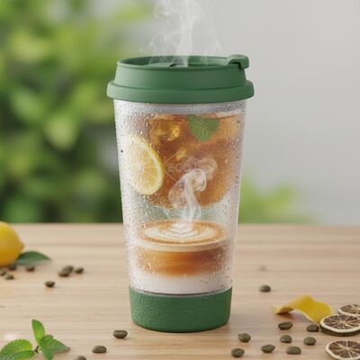 Slide Closure Lid Plastic Tumbler Suitable for Hot and Cold Drinks Eco Friendly Reusable Drink Container