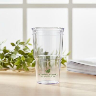 15 Oz Plastic Tumbler Cylinder Φιλικό προς το περιβάλλον ανακυκλώσιμο υλικό κατάλληλο για βιώσιμες επιχειρήσεις